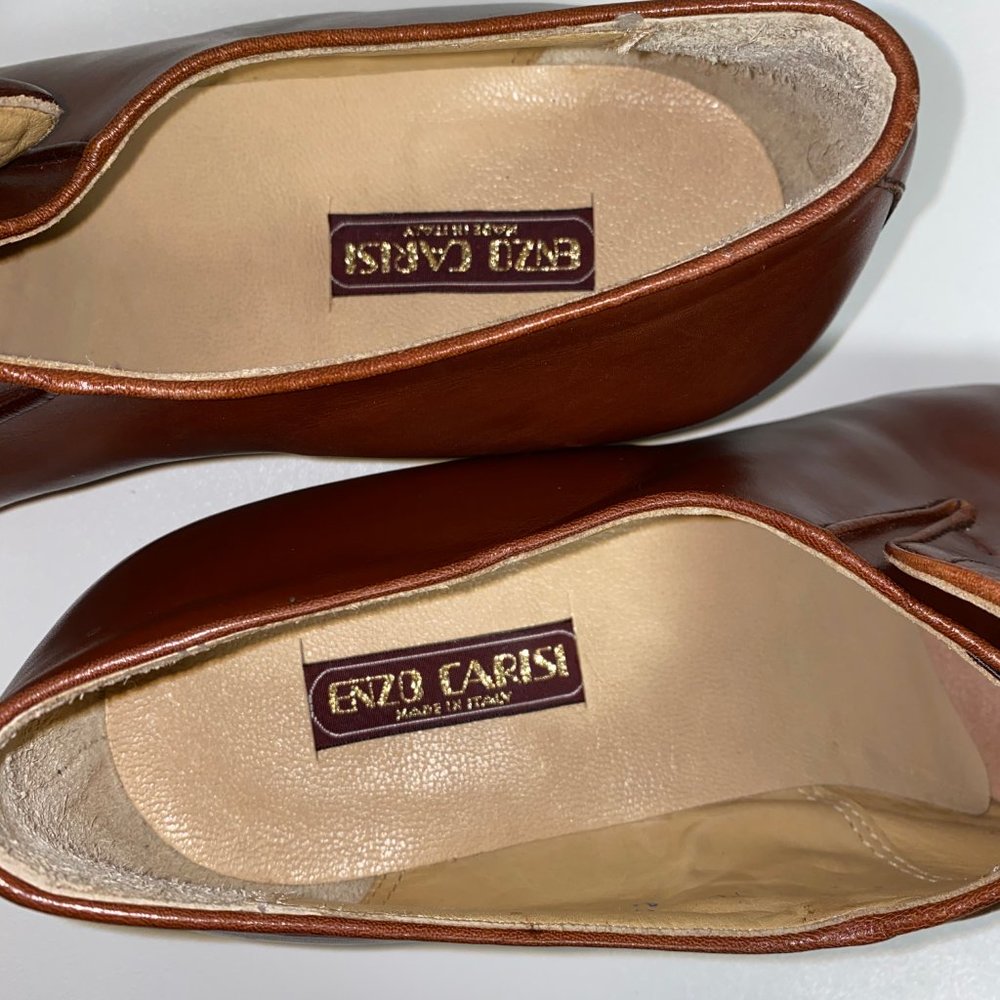 NEW ENZO CARISI Leather Shoes Size 10 - Picture 5 of 8